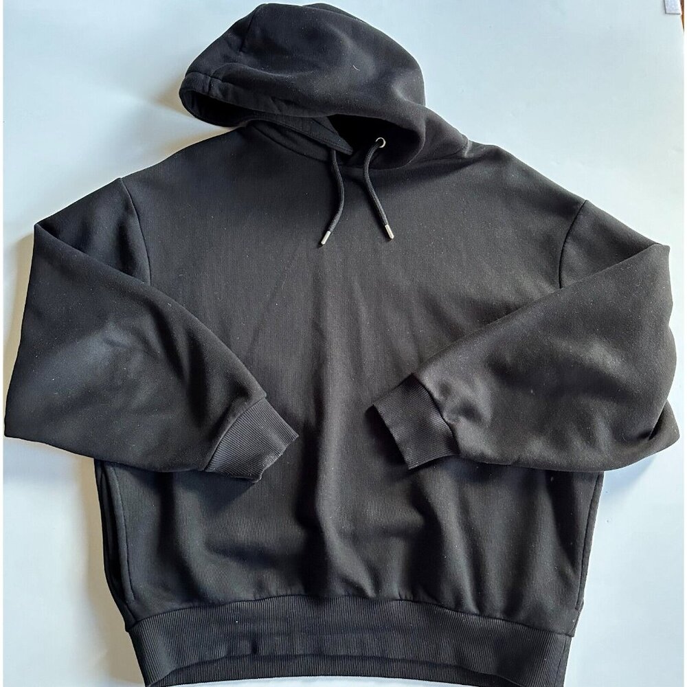RIVER ISLAND Black Oversized Cotton Hoodie with Pockets - Men's Medium
